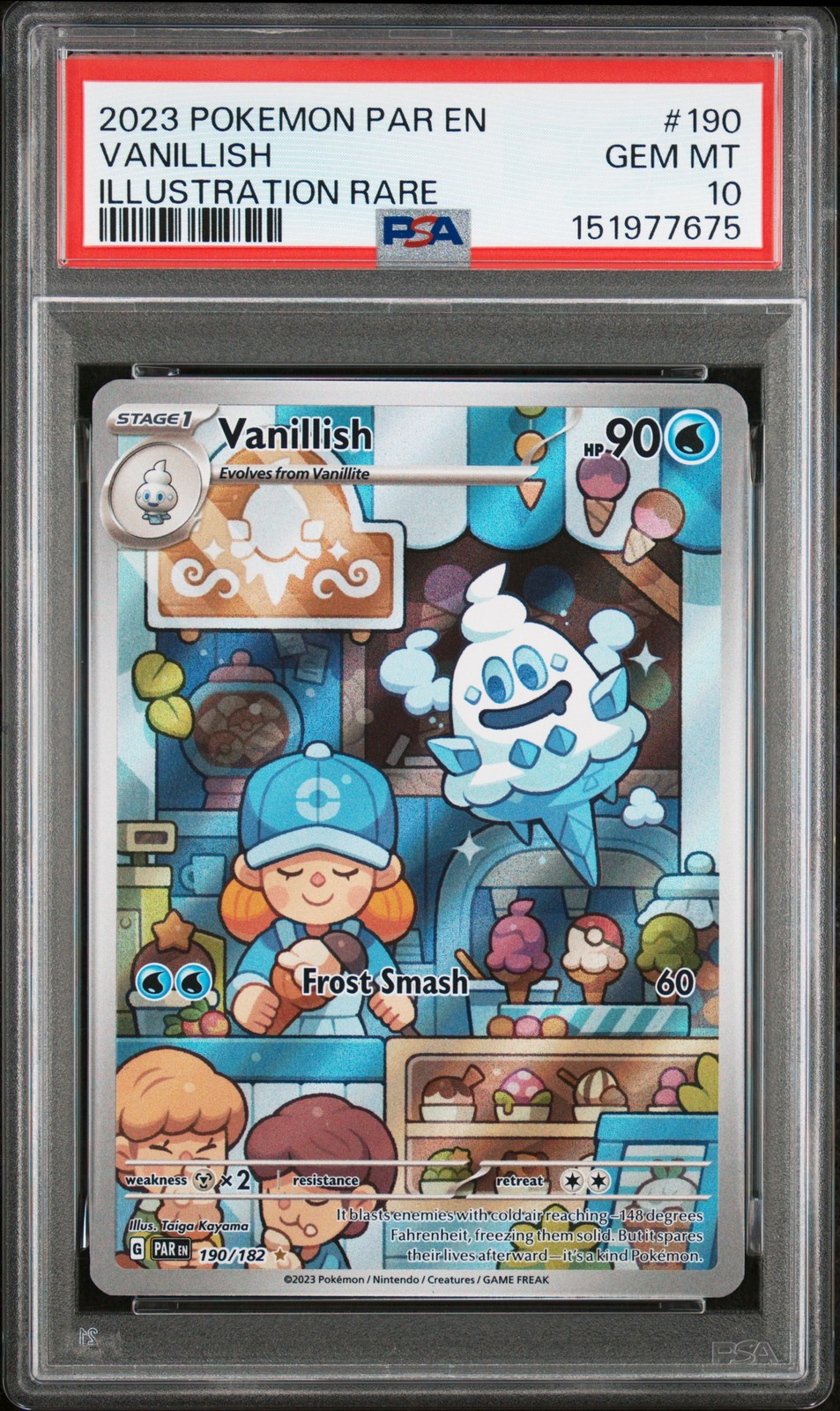 2023 Pokemon Par EN-Paradox Rift Vanillish Illustration Rare 190