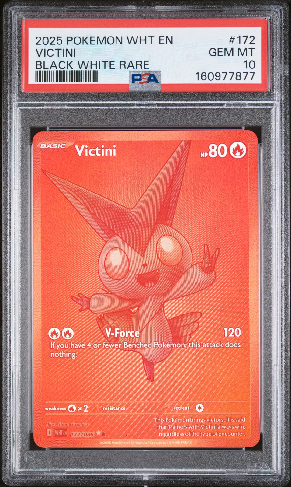 2025 Pokemon Wht EN-White Flare Victini Black White Rare 172