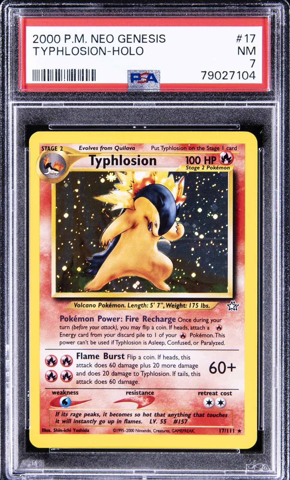 2000 Pokemon Neo Genesis Typhlosion-Holo 17