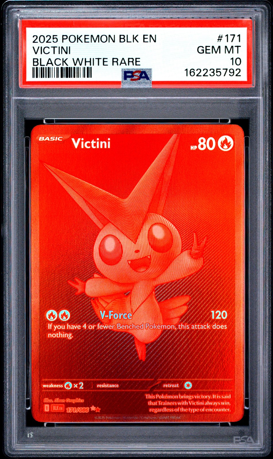 2025 Pokemon Blk EN-Black Bolt Victini Black White Rare 171