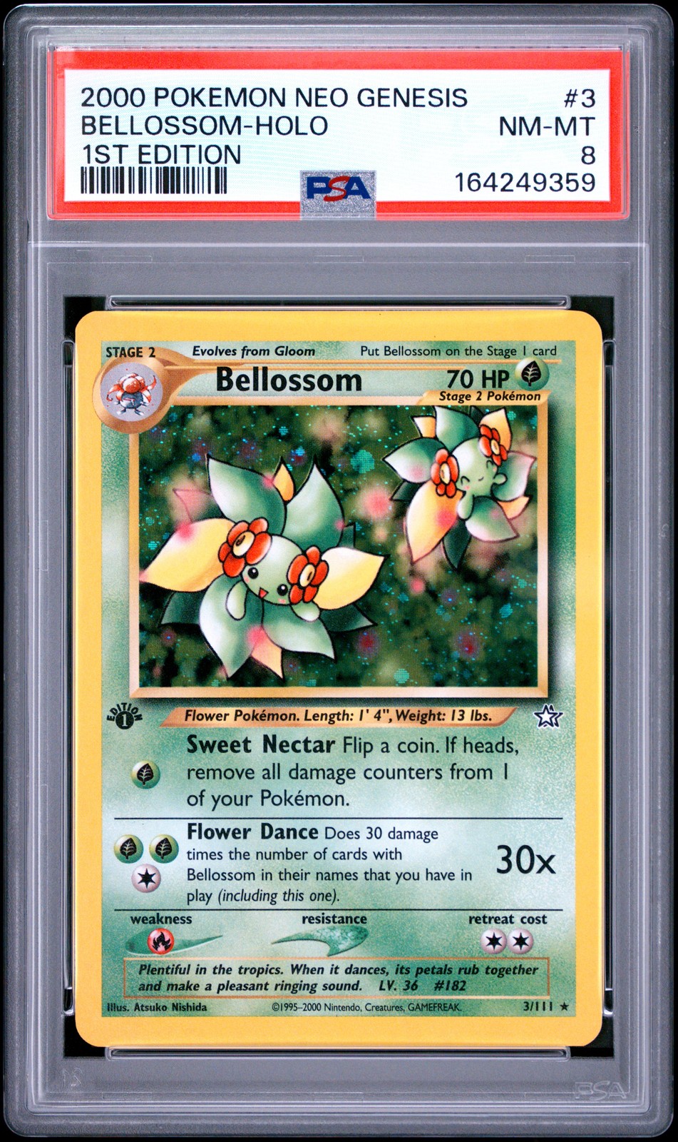 2000 Pokemon Neo Genesis 1st Edition Bellossom-Holo 3