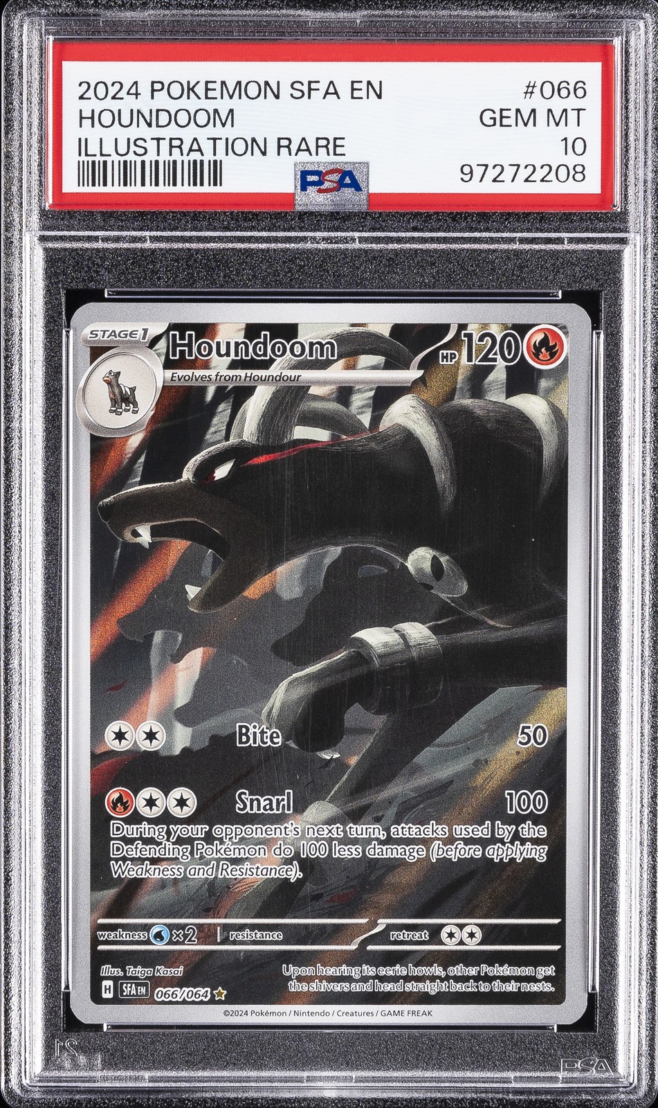 2024 Pokemon Sfa EN-Shrouded Fable Houndoom Illustration Rare 066