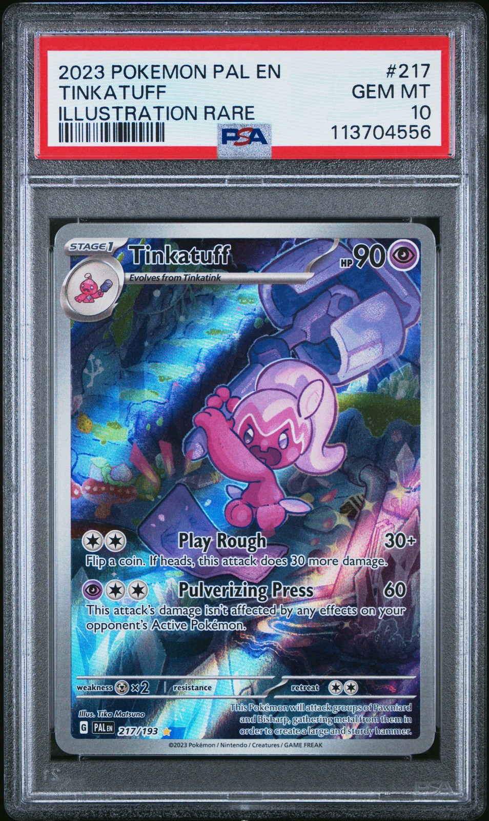 2023 Pokemon Pal EN-Paldea Evolved Tinkatuff Illustration Rare 217