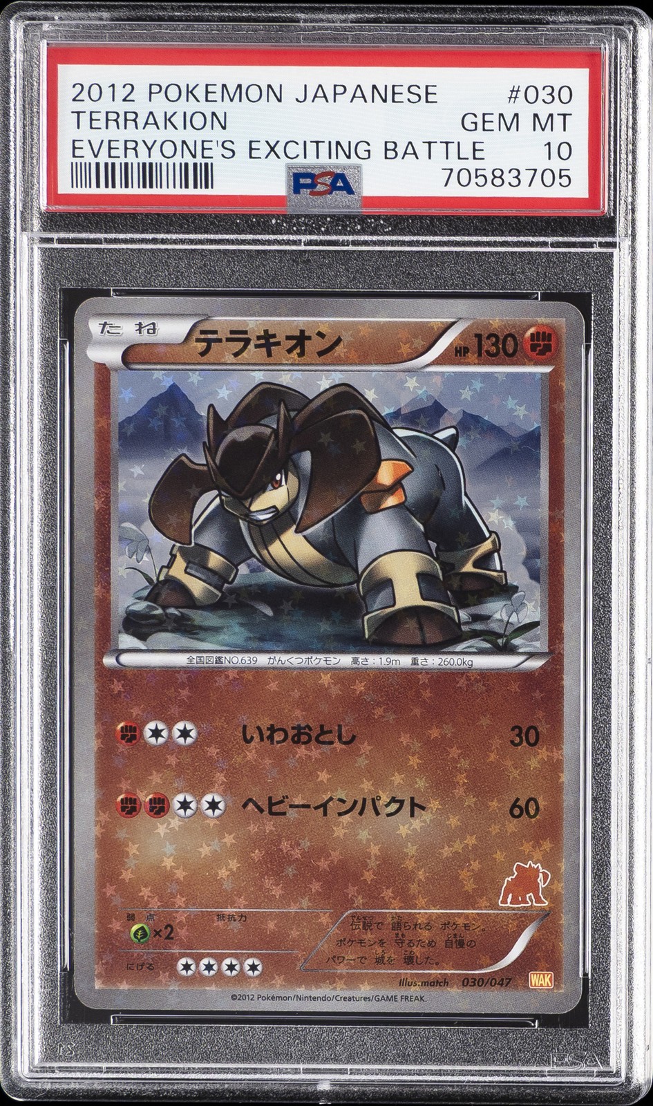 2012 Pokemon Japanese Everyone's Exciting Battle Terrakion 030
