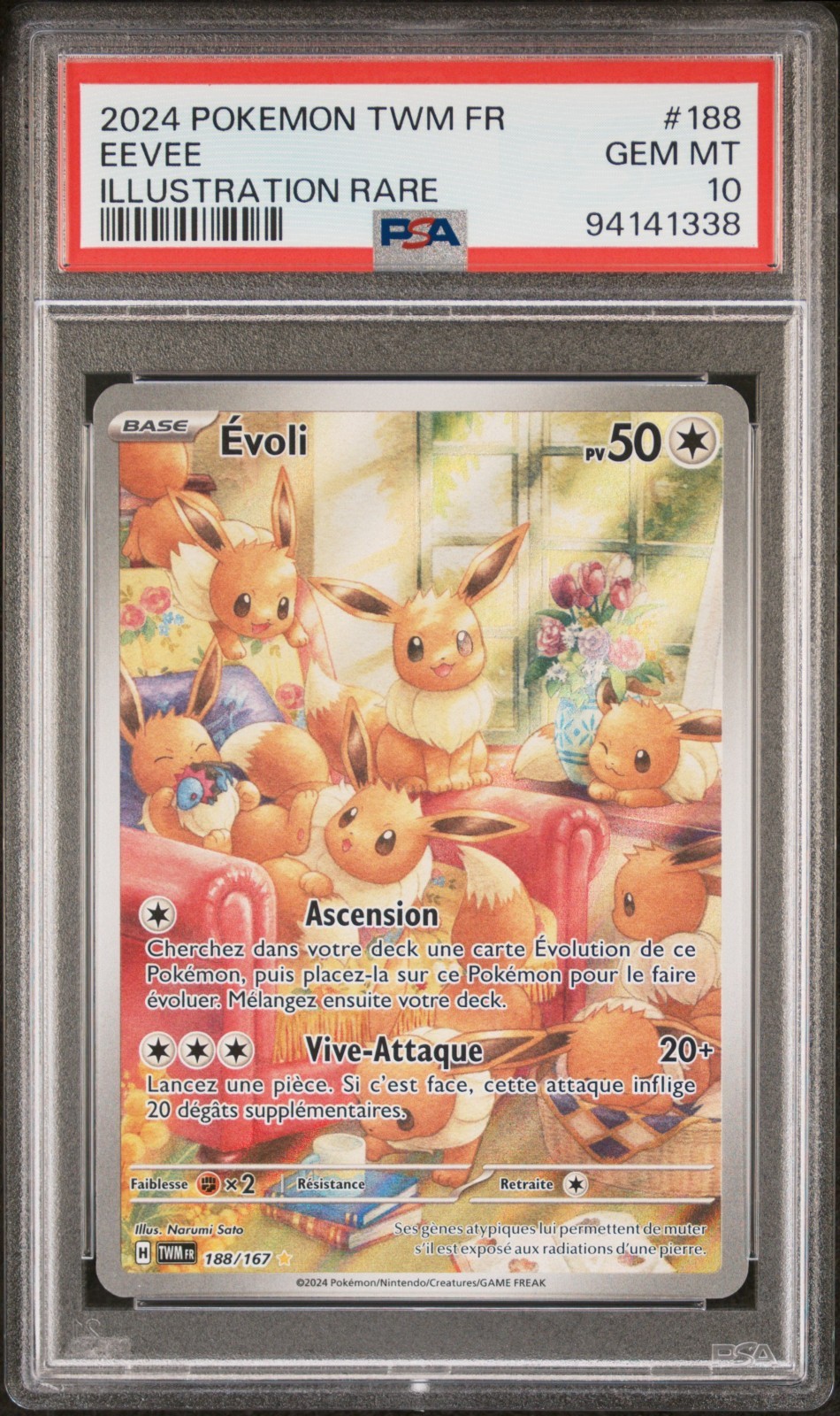 2024 Pokemon French Twm FR-Twilight Masquerade Eevee Illustration Rare 188