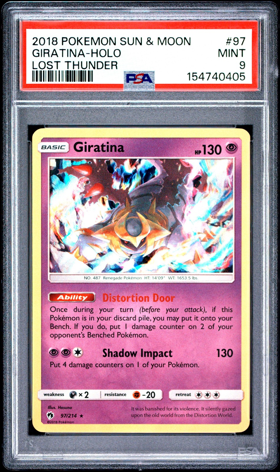 2018 Pokemon Sun & Moon Lost Thunder Giratina-Holo 97