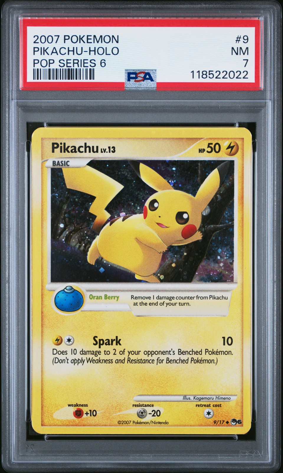 2007 Pokemon Pop Series 6 Pikachu-Holo 9