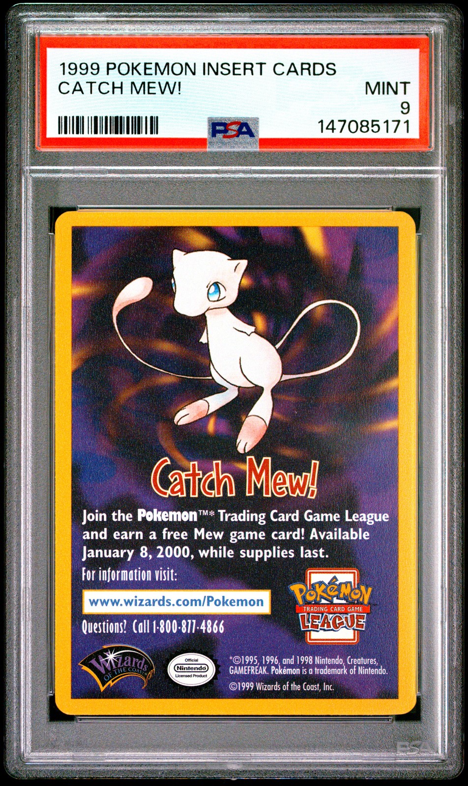1999 Pokemon Insert Cards Catch Mew!