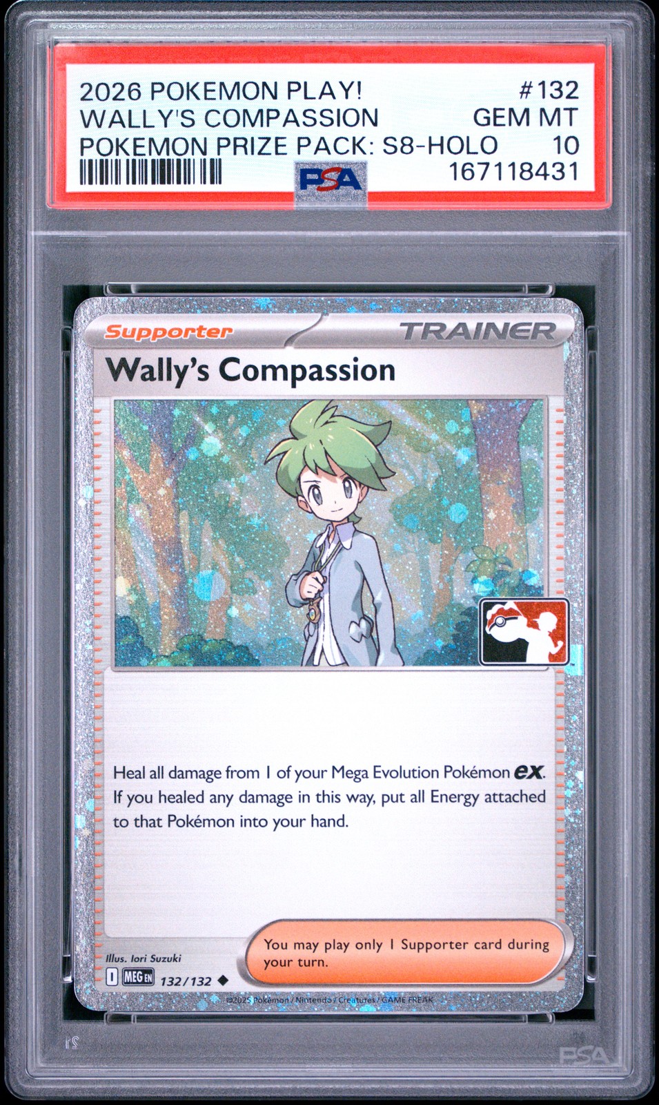 2026 Pokemon Play! Pokemon Prize Pack: Series 8 Wally's Compassion Holo 132