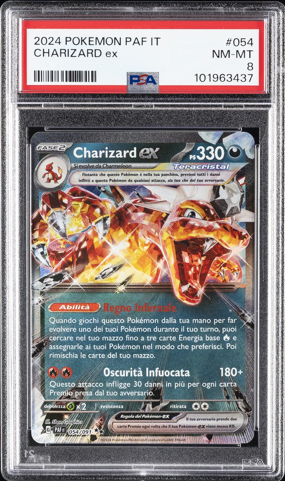 2024 Pokemon Italian Paf It-Paldean Fates Charizard EX 054