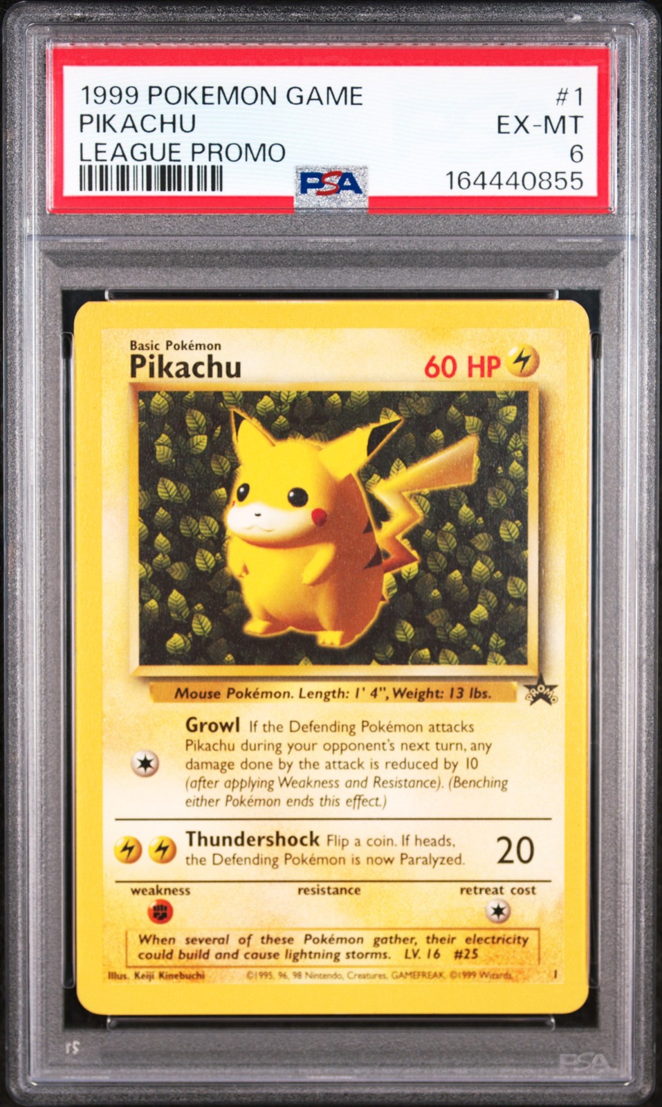 1999 Pokemon League Promo Pikachu 1