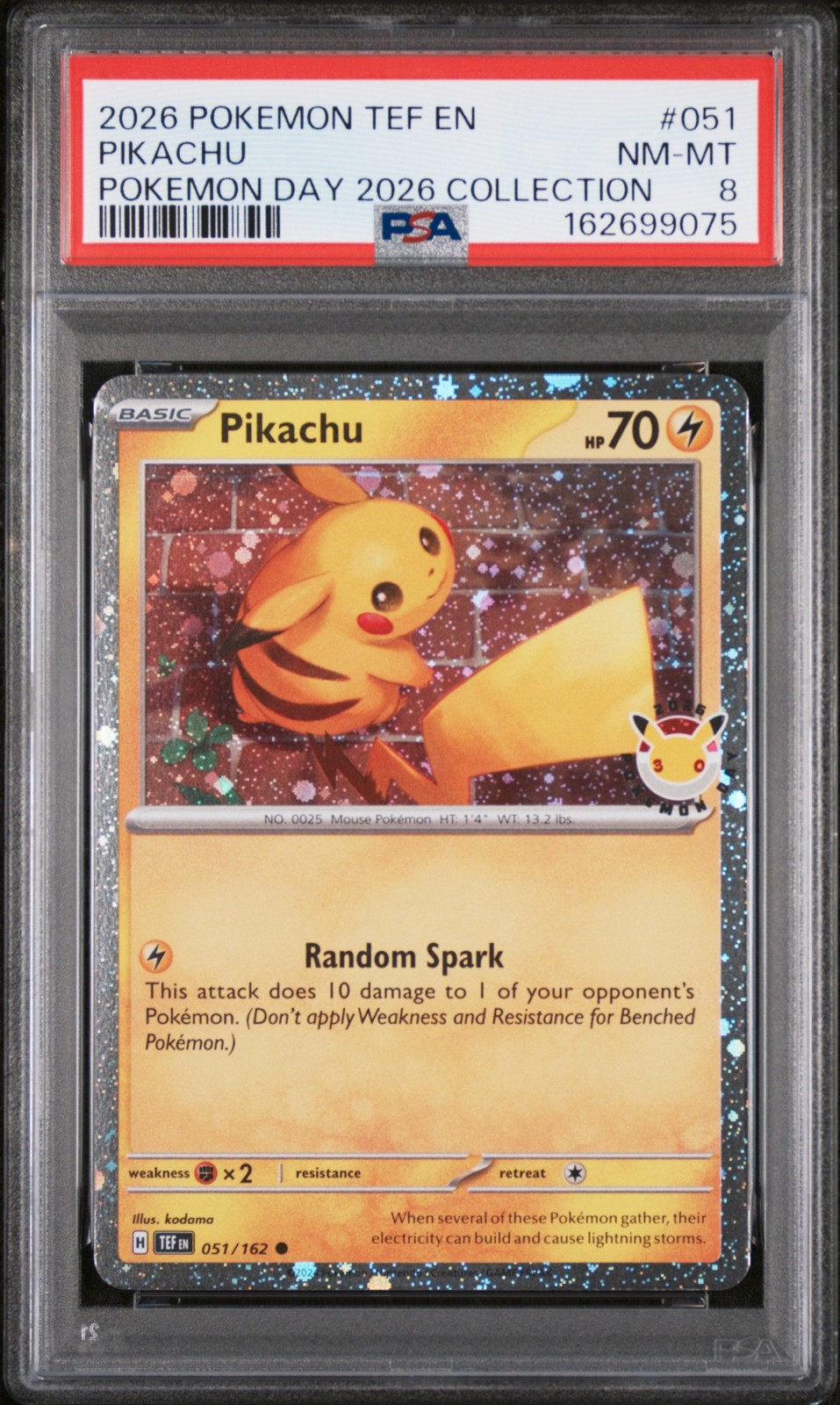 2026 Pokemon Tef EN-Temporal Forces Pikachu Pokemon Day 2026 Collection 051