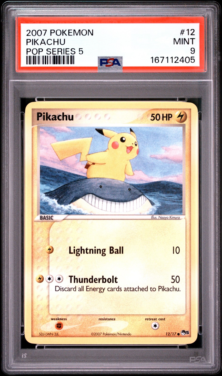 2007 Pokemon Pop Series 5 Pikachu 12