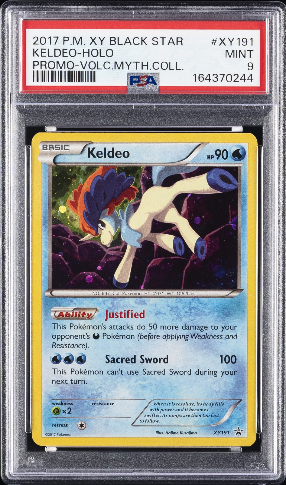 2017 Pokemon XY Black Star Promo Keldeo-Holo Volcanion Mythical Collection XY191