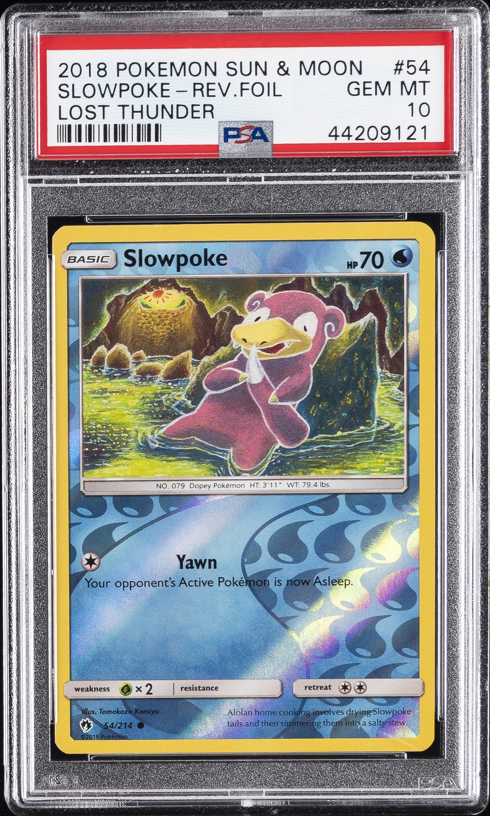 2018 Pokemon Sun & Moon Lost Thunder Slowpoke-Reverse Foil 54
