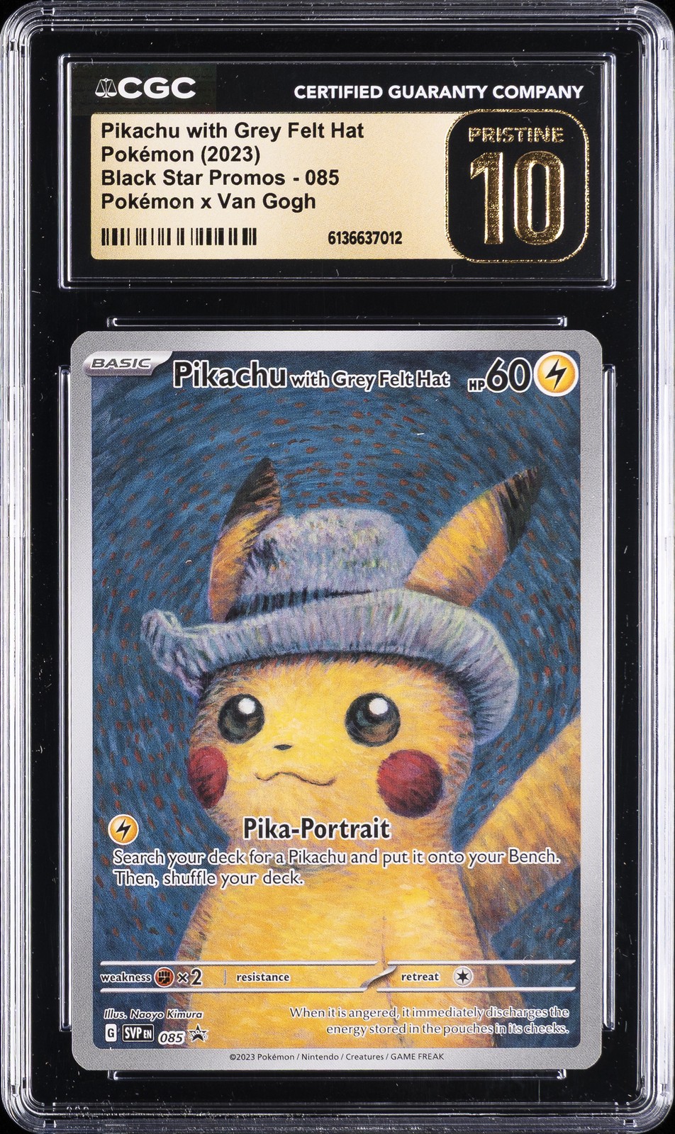 2023 Black Star Promos - Scarlet & Violet SVPEN - English Pikachu with Grey Felt Hat Pokémon x Van Gogh 085