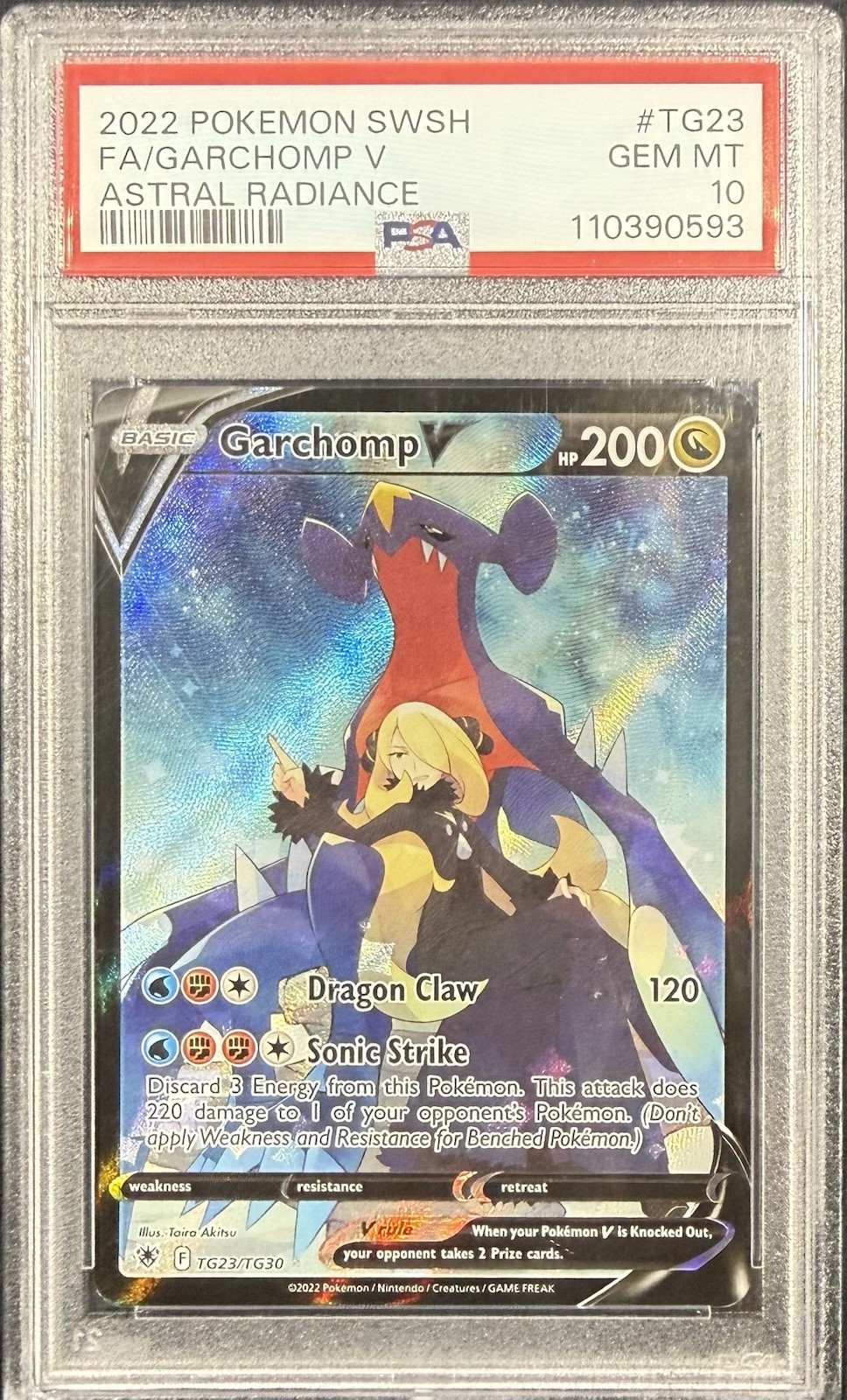 2022 Pokemon Sword & Shield Astral Radiance Full Art/Garchomp V TG23