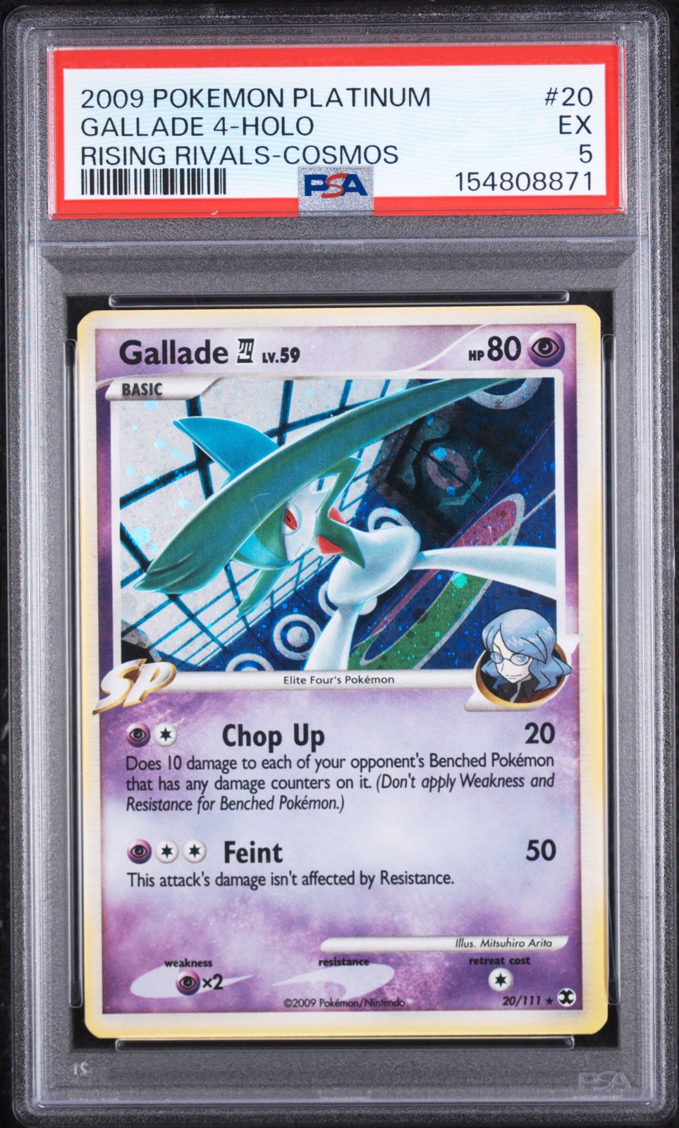 2009 Pokemon Platinum Rising Rivals Gallade 4-Holo Cosmos 20