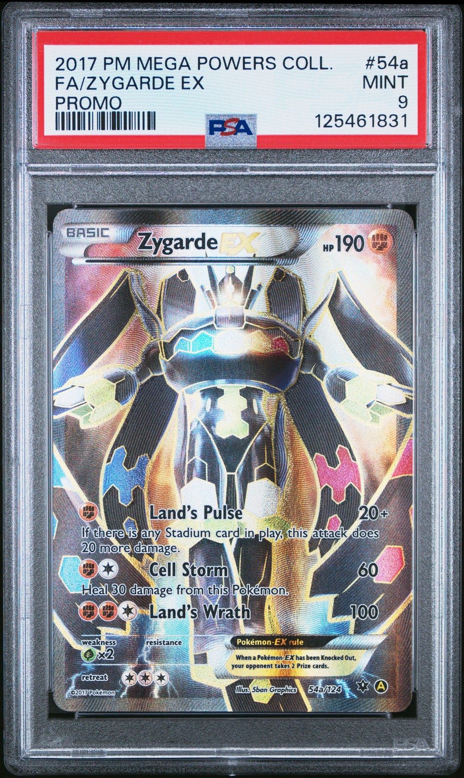 2017 Pokemon Mega Powers Collection Promo Full Art/Zygarde EX 54a