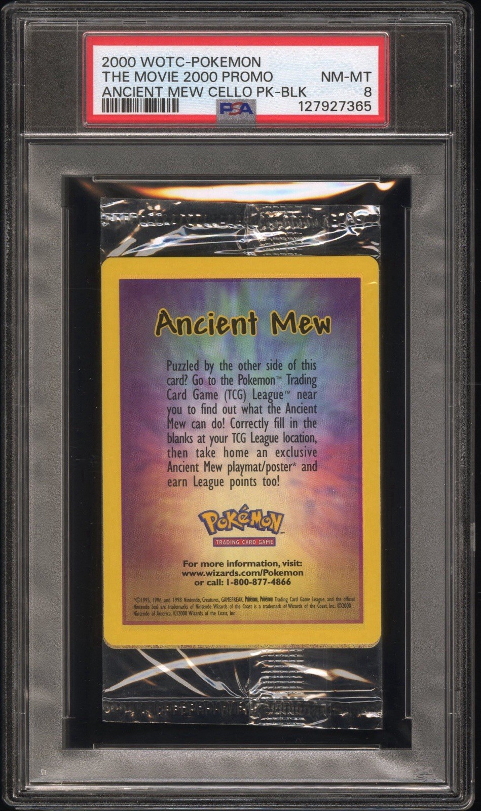 2000 Wotc-Pokemon the Movie 2000 Promo Cello Pack Cello Pack Ancient Mew-Black Letters