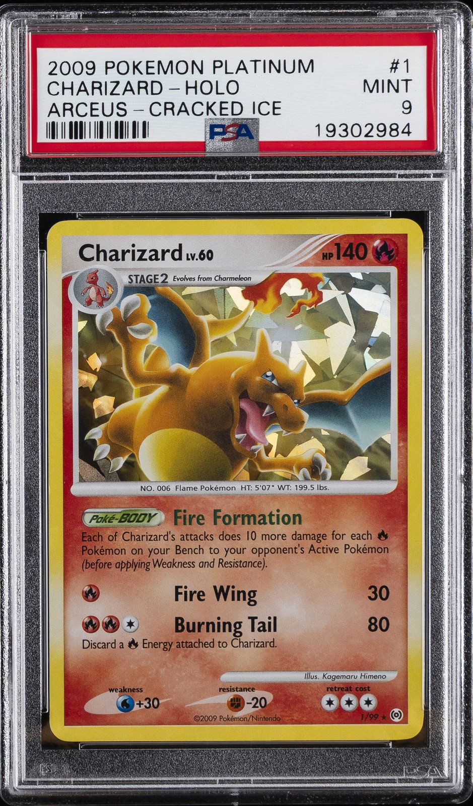 2009 Pokemon Platinum Arceus Charizard-Holo Cracked Ice 1