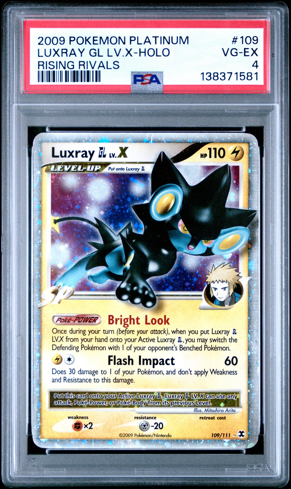 2009 Pokemon Platinum Rising Rivals Luxray GL LV.X-Holo 109