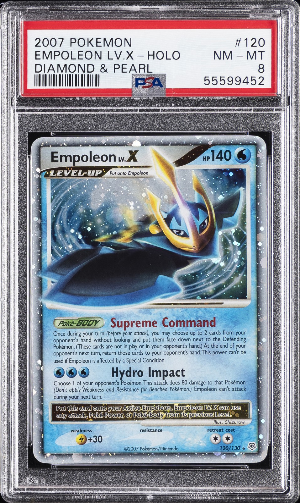 2007 Pokemon Diamond & Pearl Empoleon LV.X-Holo 120