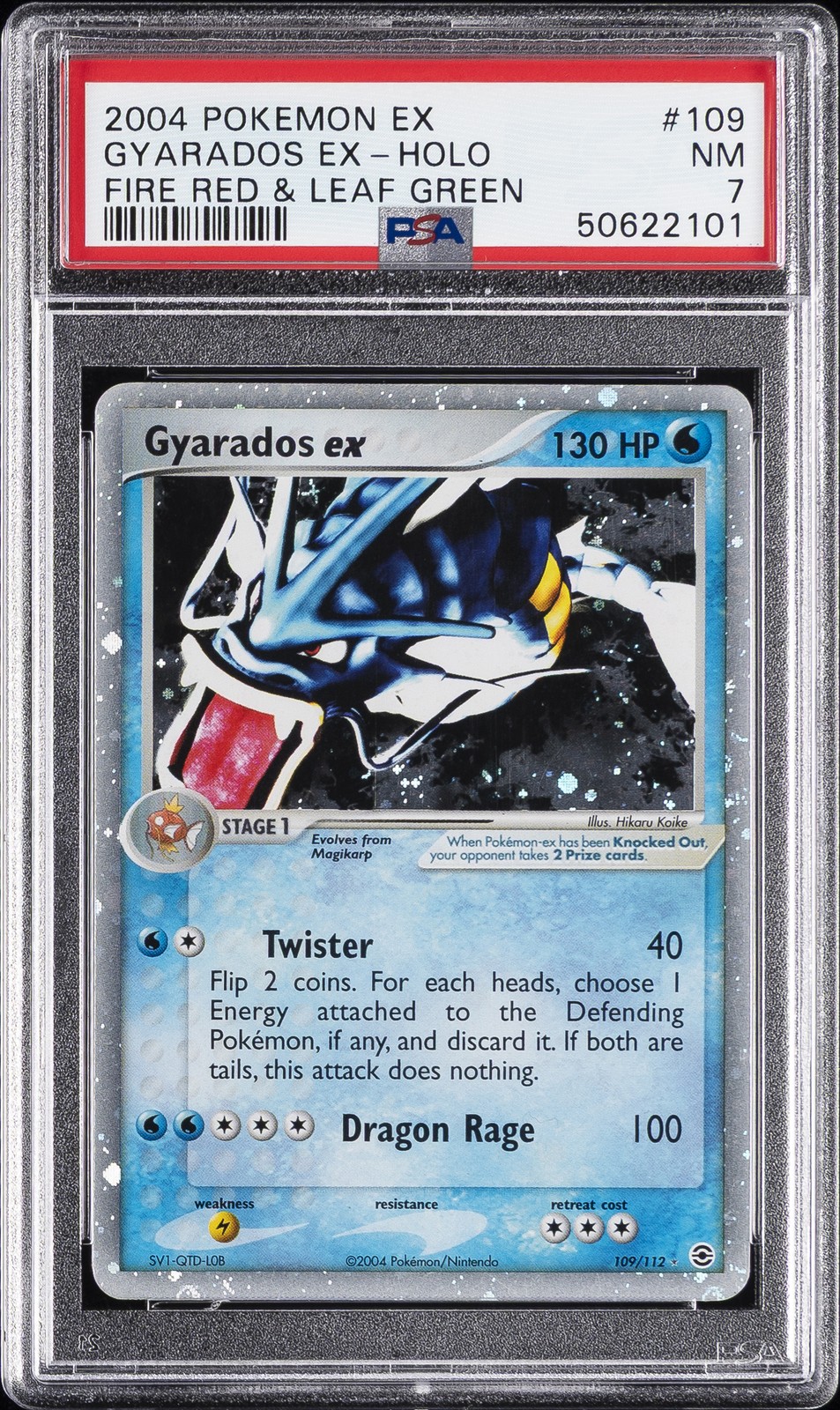 2004 Pokemon EX Fire Red & Leaf Green Gyarados EX-Holo 109