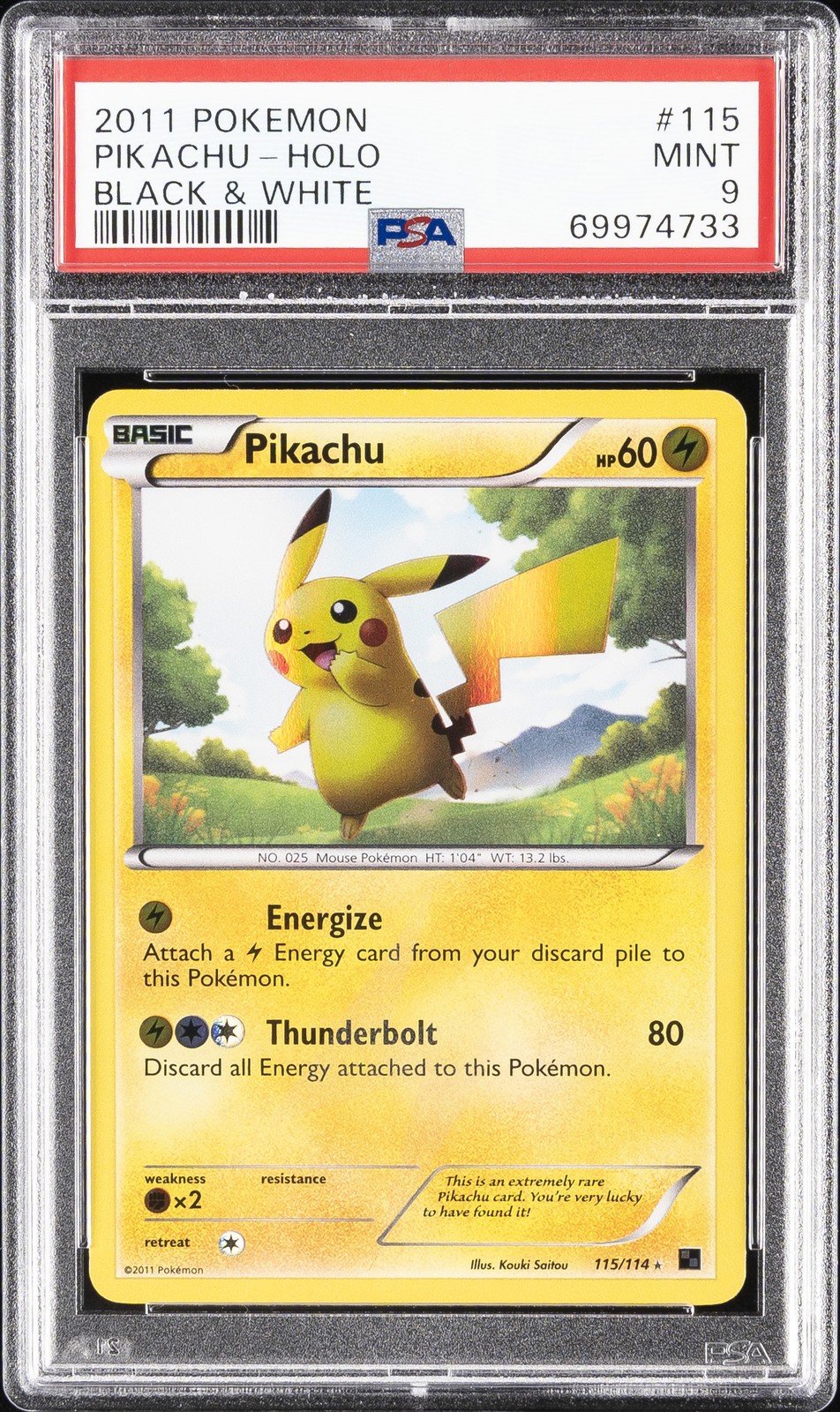2011 Pokemon Black & White Pikachu-Holo 115