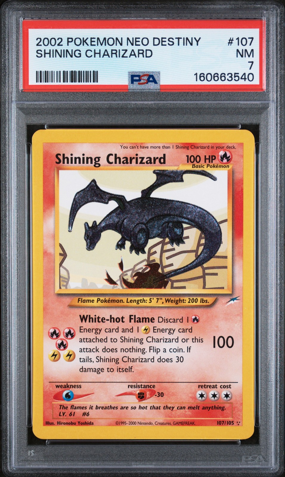 2002 Pokemon Neo Destiny Shining Charizard 107