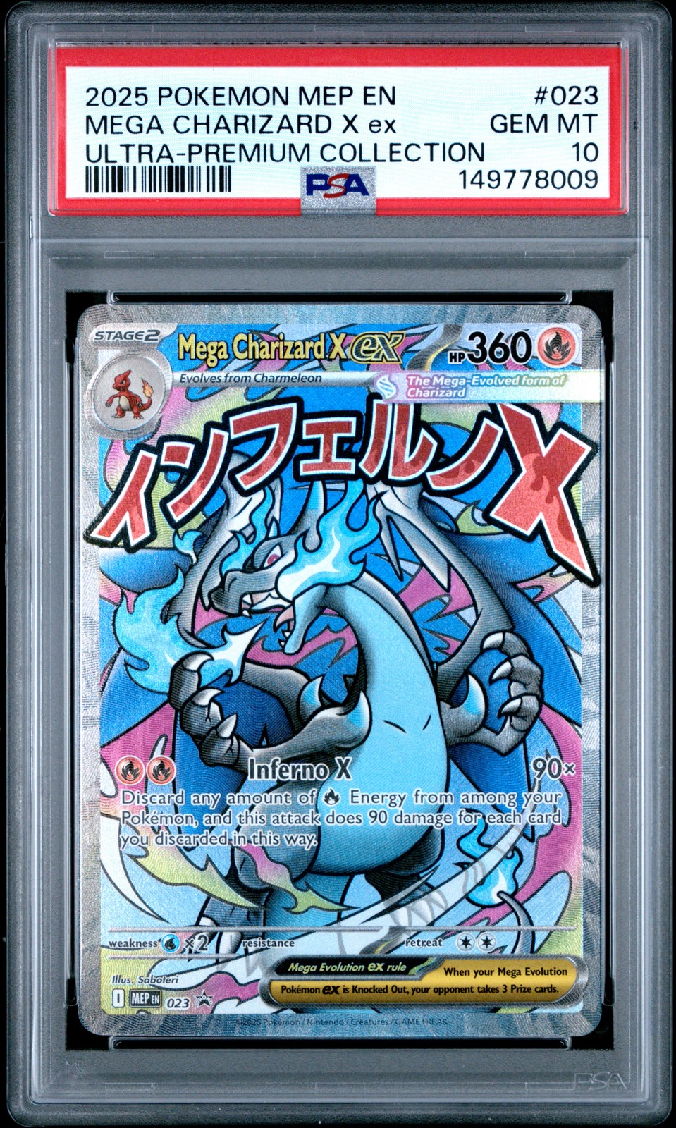 2025 Pokemon Mep EN-Me Black Star Promo Mega Charizard X EX Mega Charizard X EX Ultra-Premium Collection 023