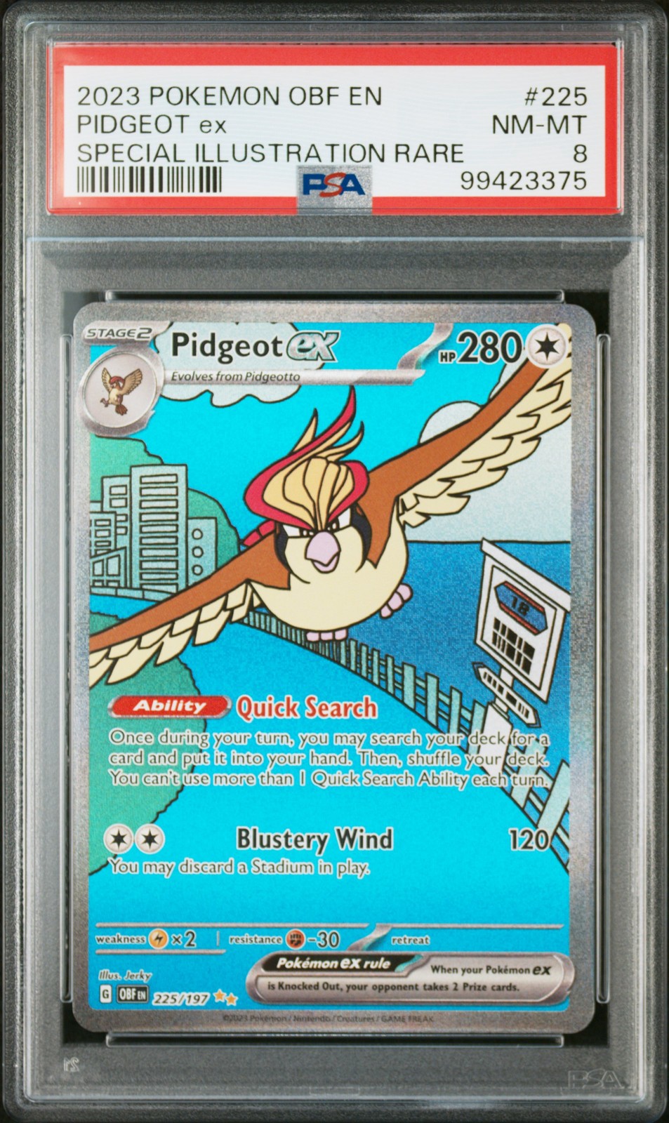 2023 Pokemon Obf EN-Obsidian Flames Pidgeot EX Special Illustration Rare 225