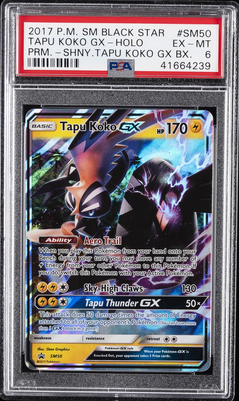 2017 Pokemon SM Black Star Promo Tapu Koko GX Shiny Tapu Koko GX Box SM50