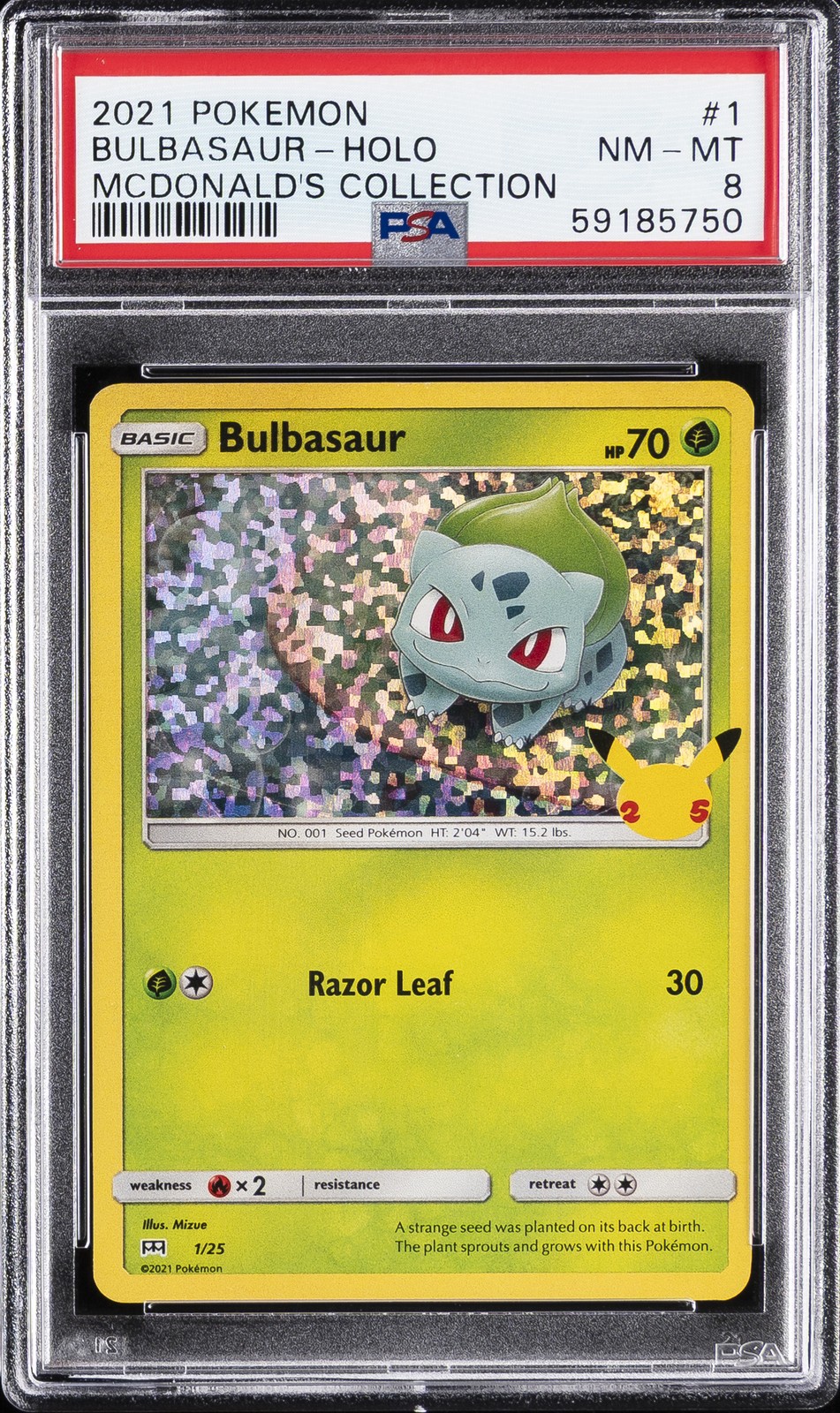 2021 Pokemon Mcdonald's Collection Bulbasaur-Holo 1