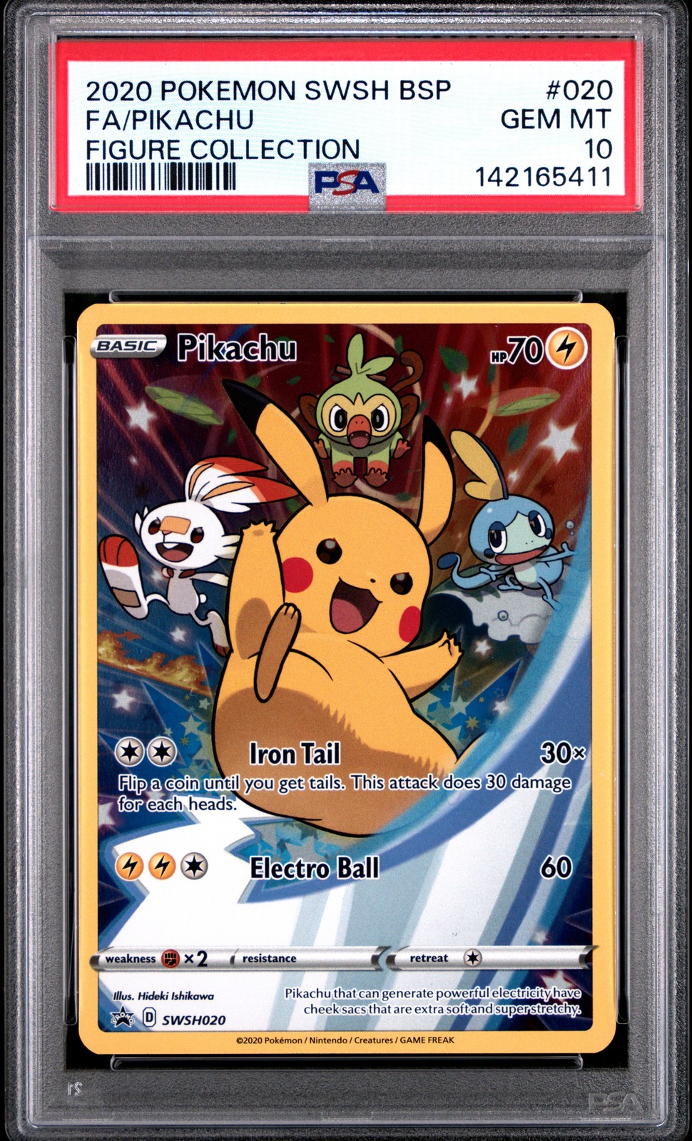 2020 Pokemon Swsh Black Star Promo Full Art/Pikachu Figure Collection 020