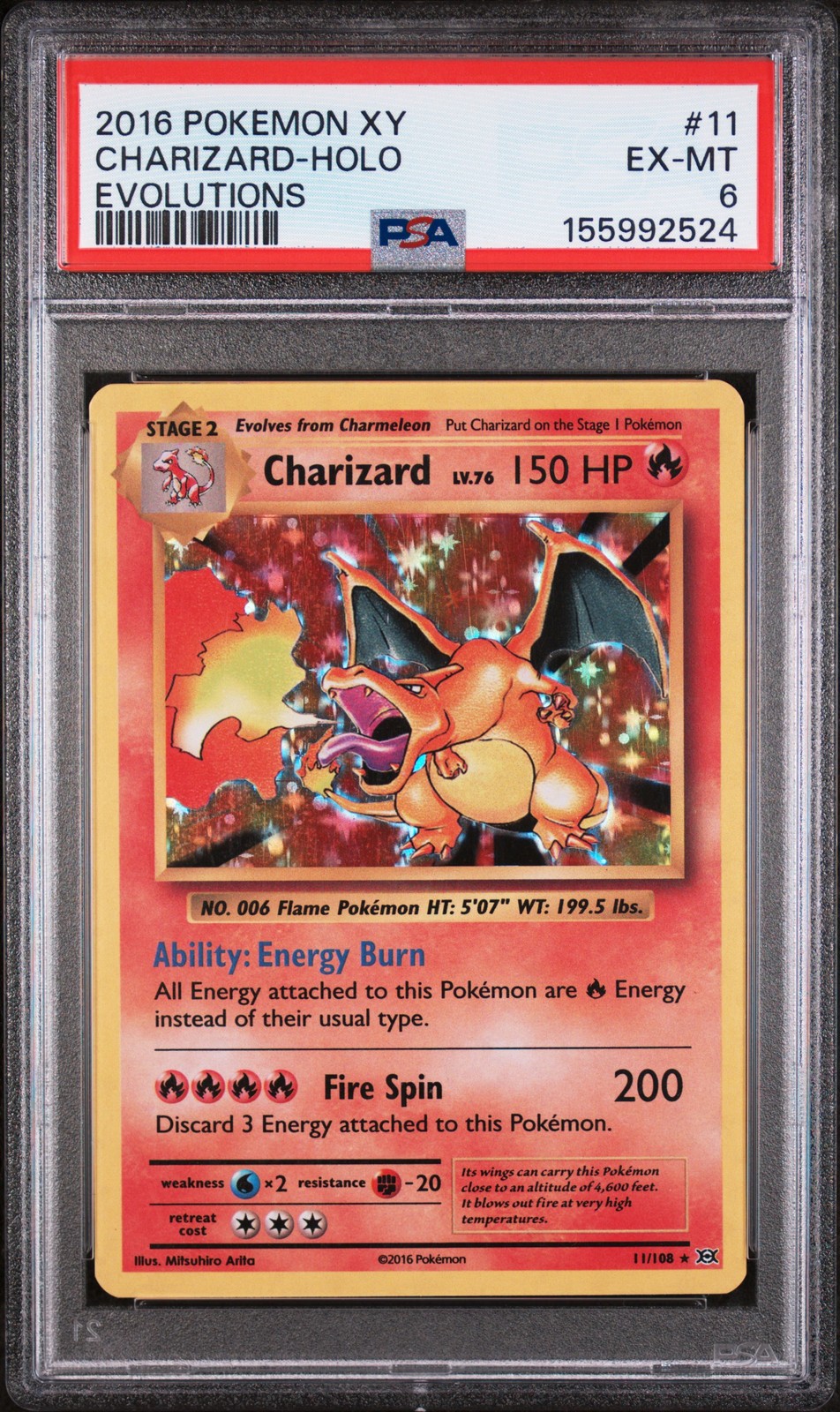 2016 Pokemon XY Evolutions Charizard-Holo 11