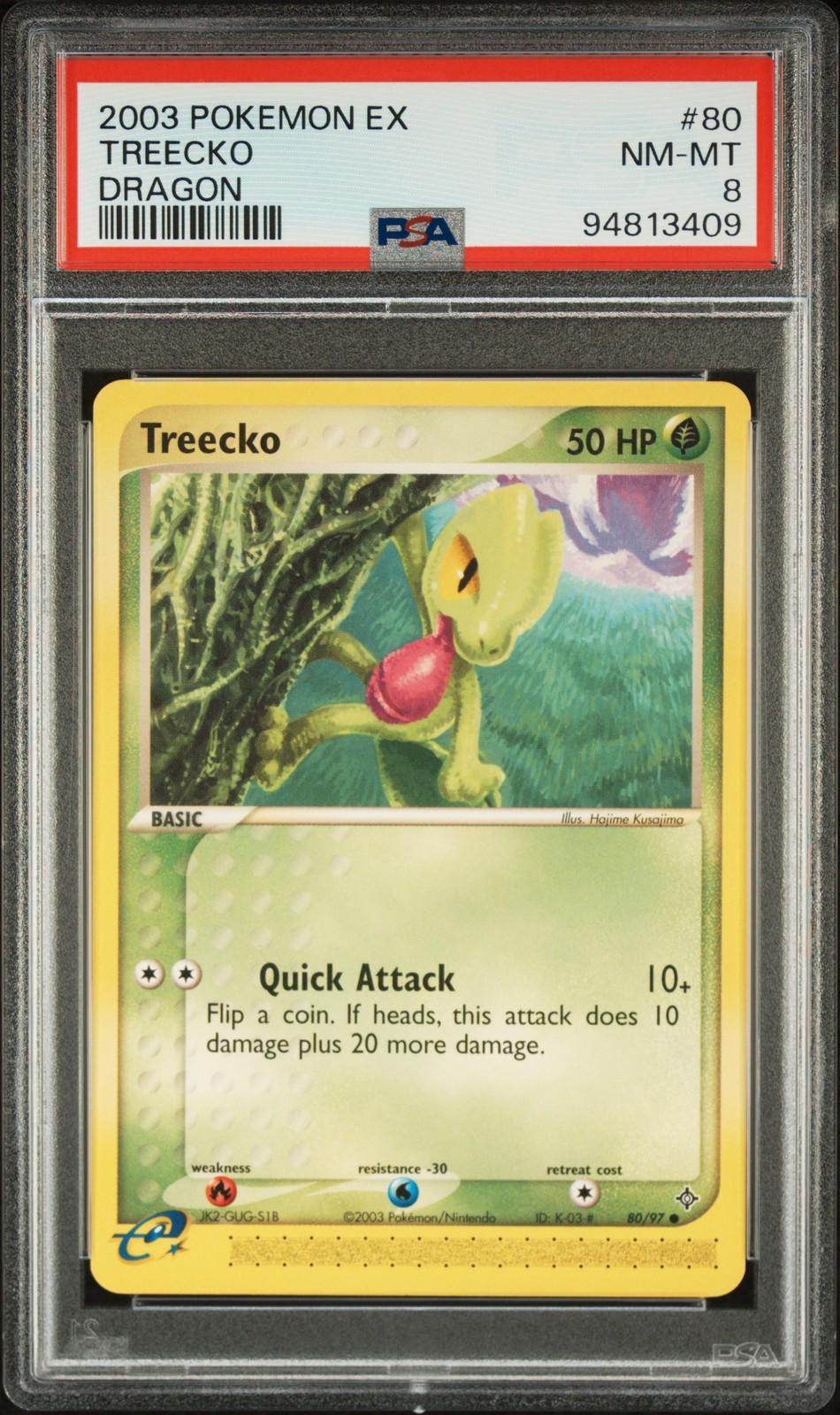 2003 Pokemon EX Dragon Treecko 80