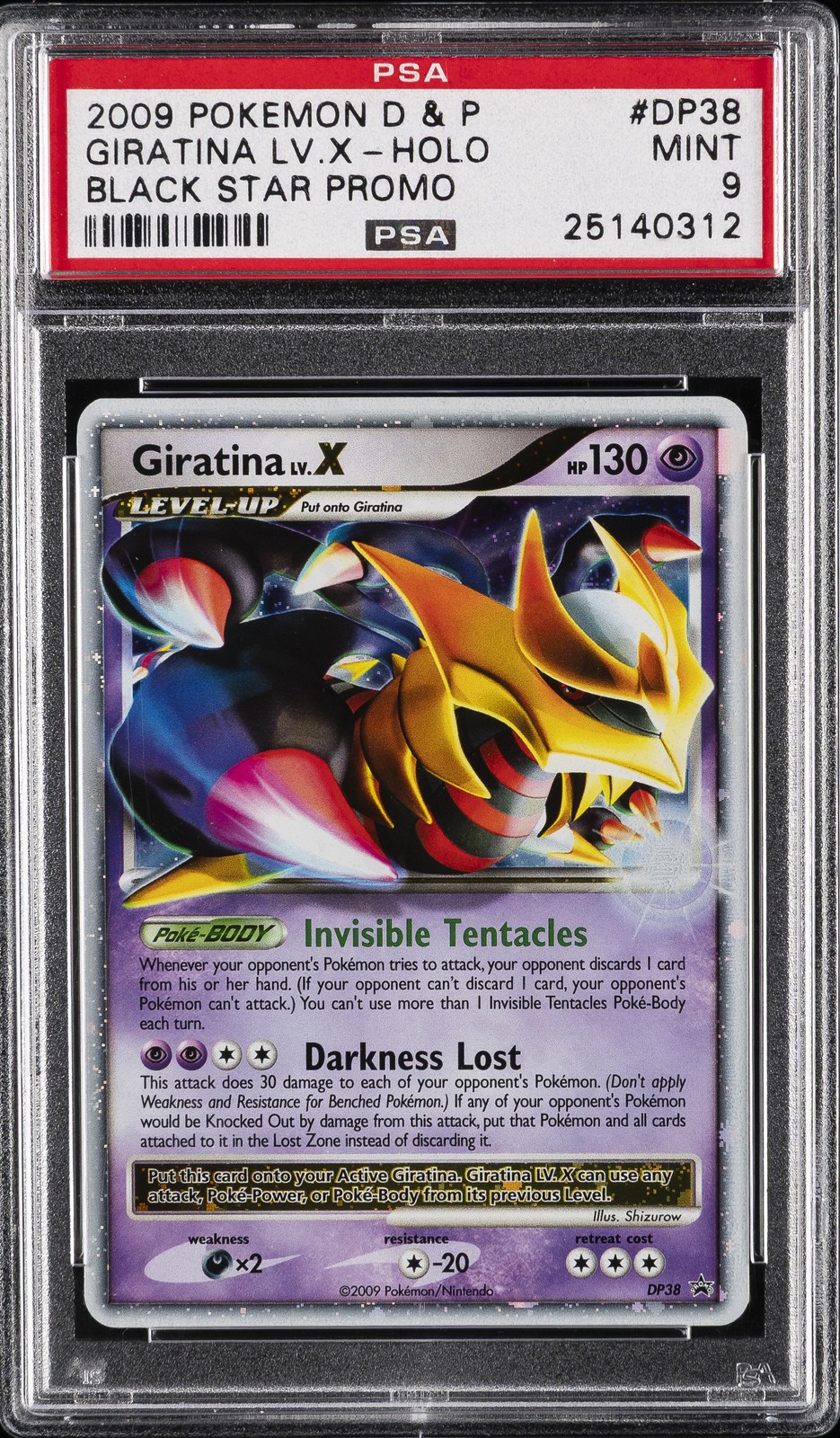 2009 Pokemon Diamond & Pearl Black Star Promo Giratina LV.X-Holo DP38