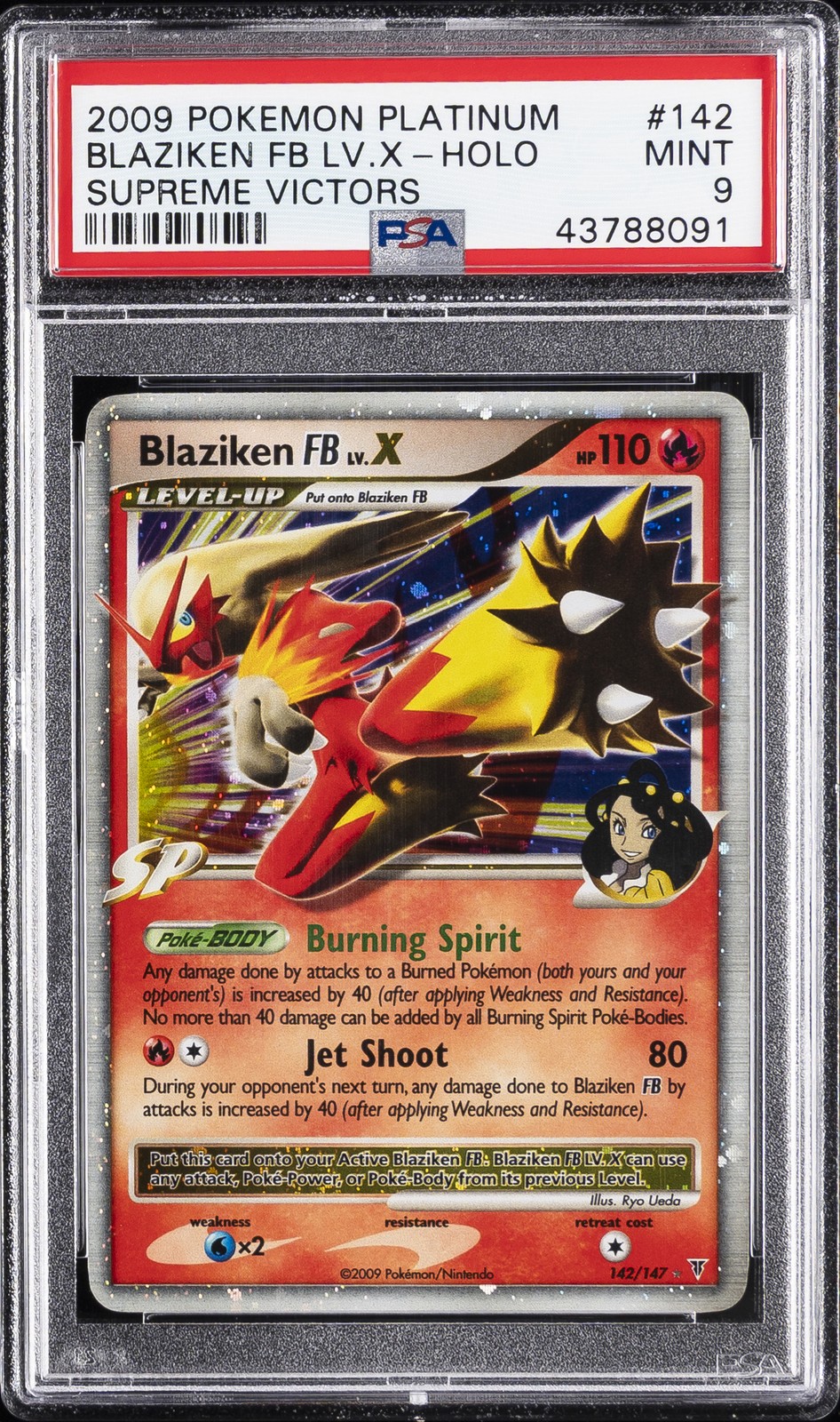 2009 Pokemon Platinum Supreme Victors Blaziken FB LV.X-Holo 142