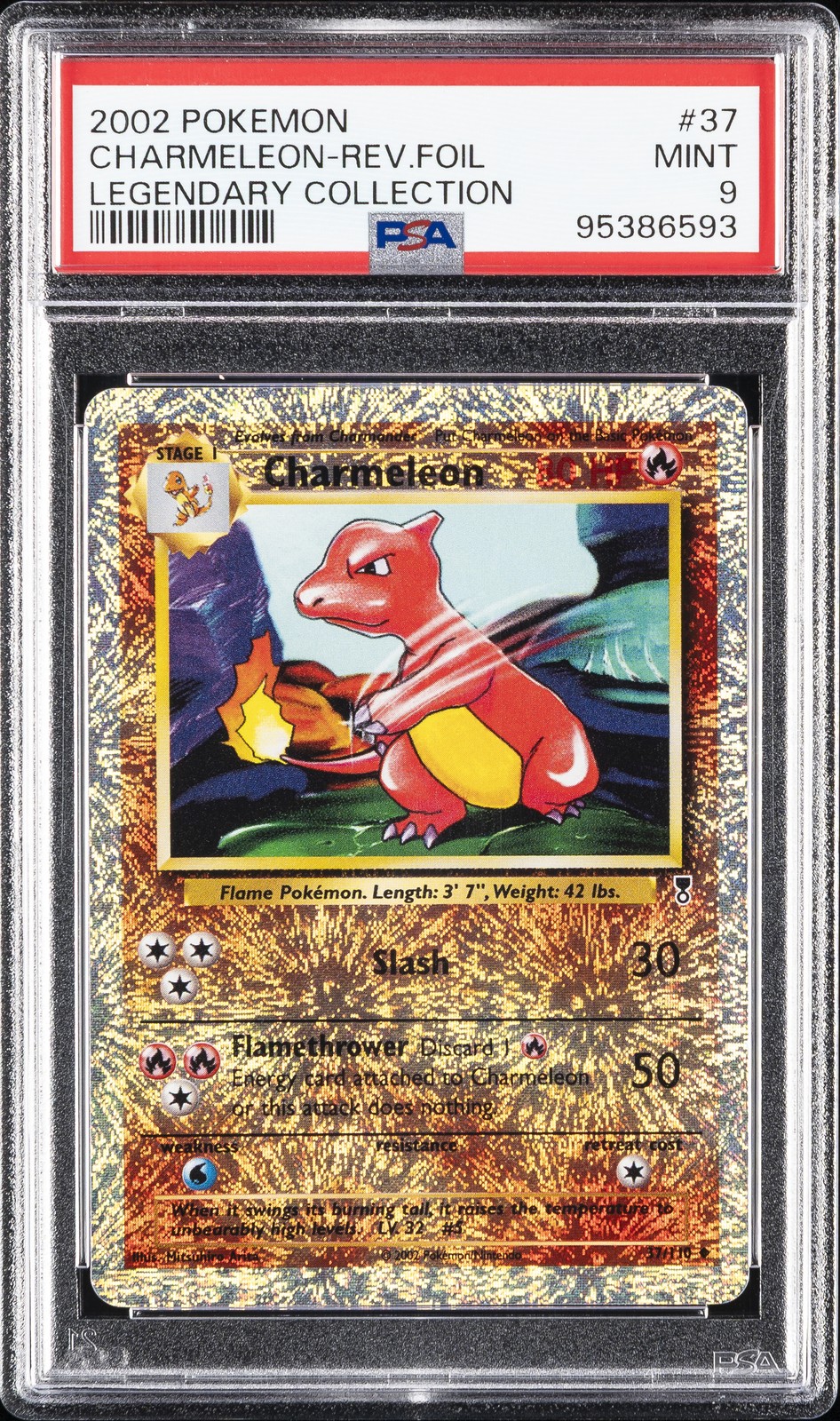 2002 Pokemon Legendary Collection Charmeleon-Reverse Foil 37