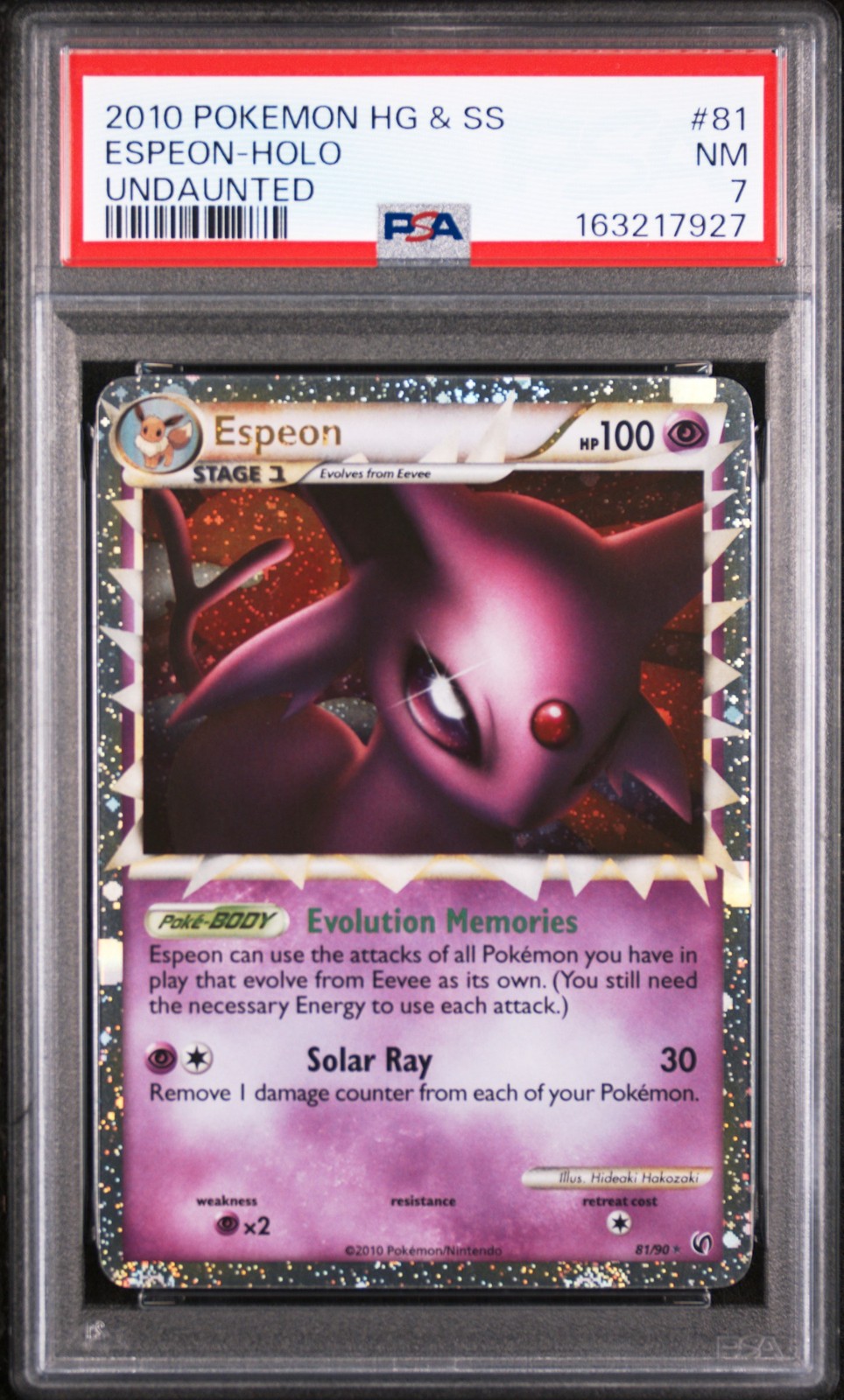 2010 Pokemon Heartgold & Soulsilver Undaunted Espeon-Holo 81