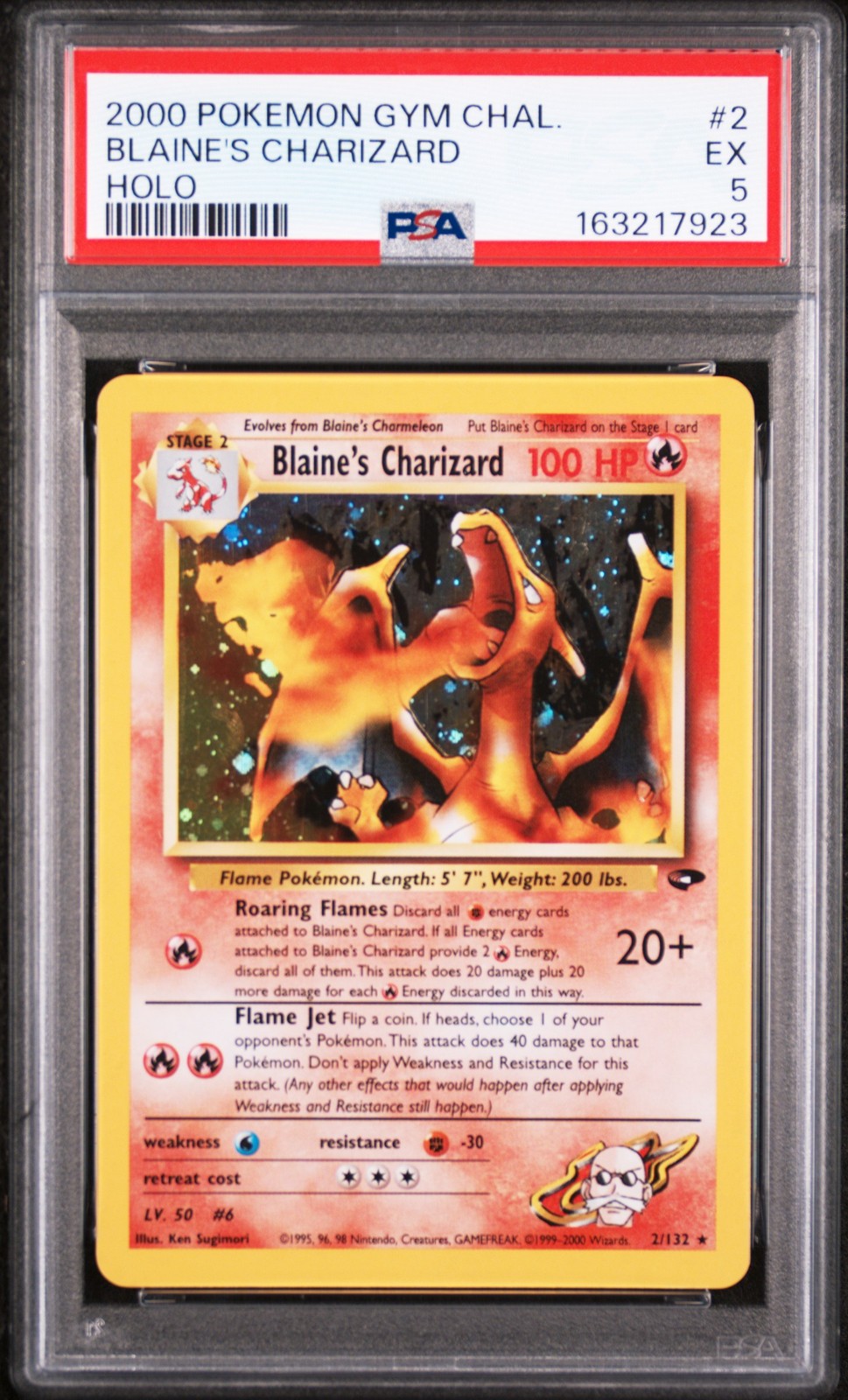 2000 Pokemon Gym Challenge Blaine's Charizard Holo 2