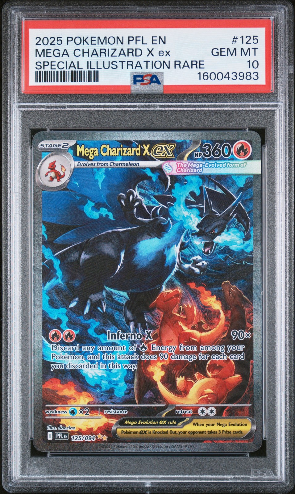2025 Pokemon Pfl EN-Phantasmal Flames Mega Charizard X EX Special Illustration Rare 125