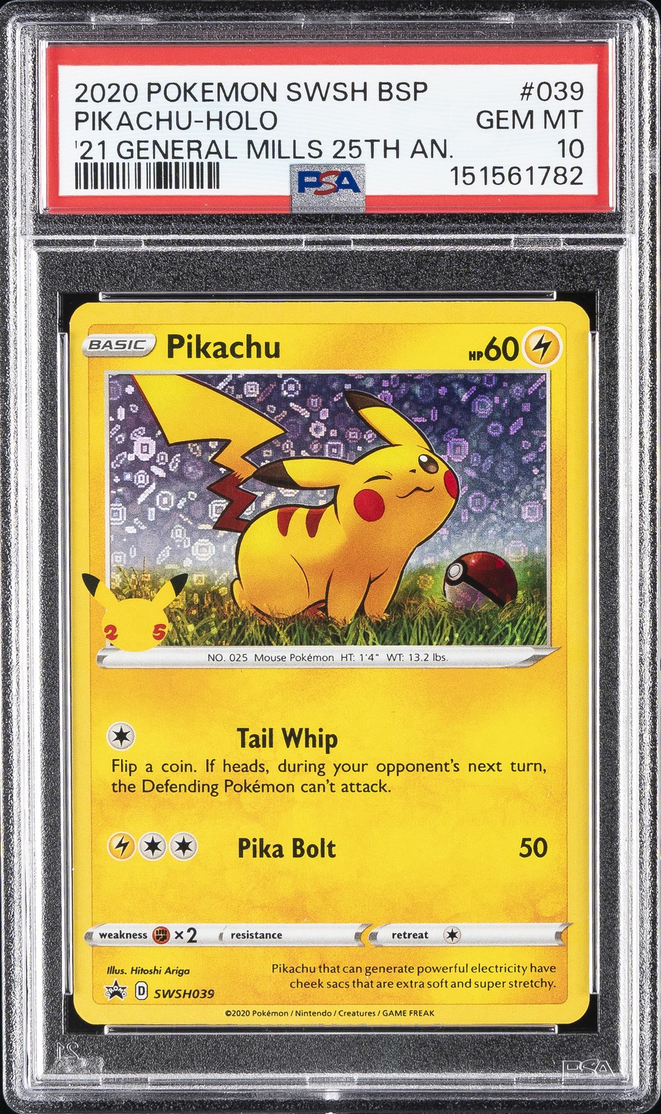 2020 Pokemon Swsh Black Star Promo Pikachu-Holo 2021 General Mills 25th Anniversary 039