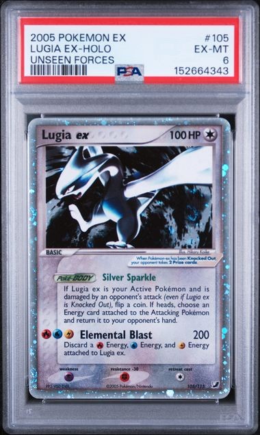 2005 Pokemon EX Unseen Forces Lugia EX-Holo 105