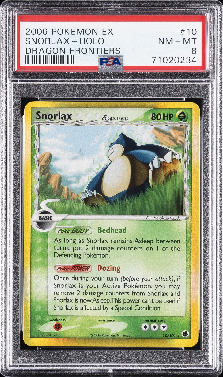 2006 Pokemon EX Dragon Frontiers Snorlax-Holo 10