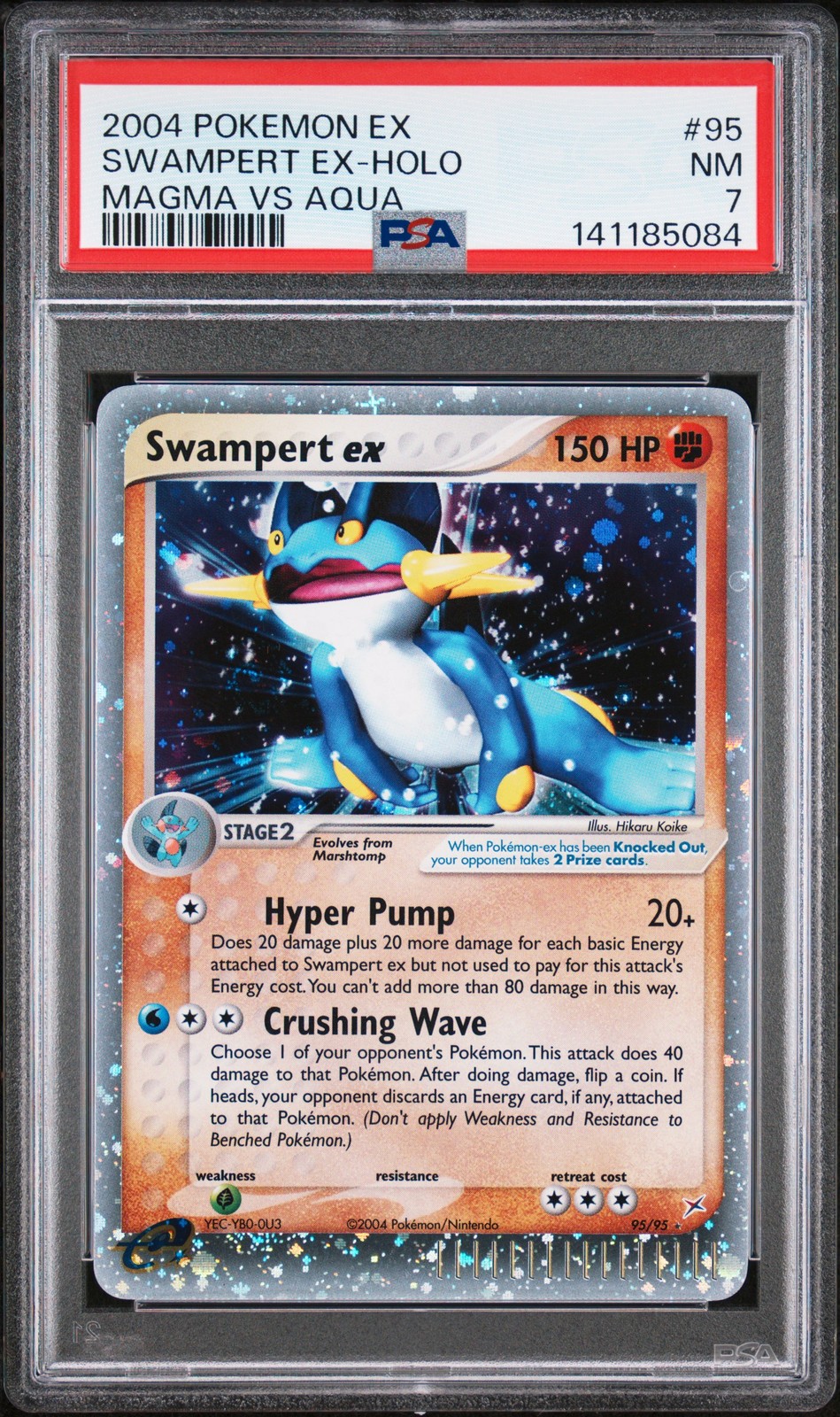 2004 Pokemon EX Team Magma VS Team Aqua Swampert EX-Holo 95