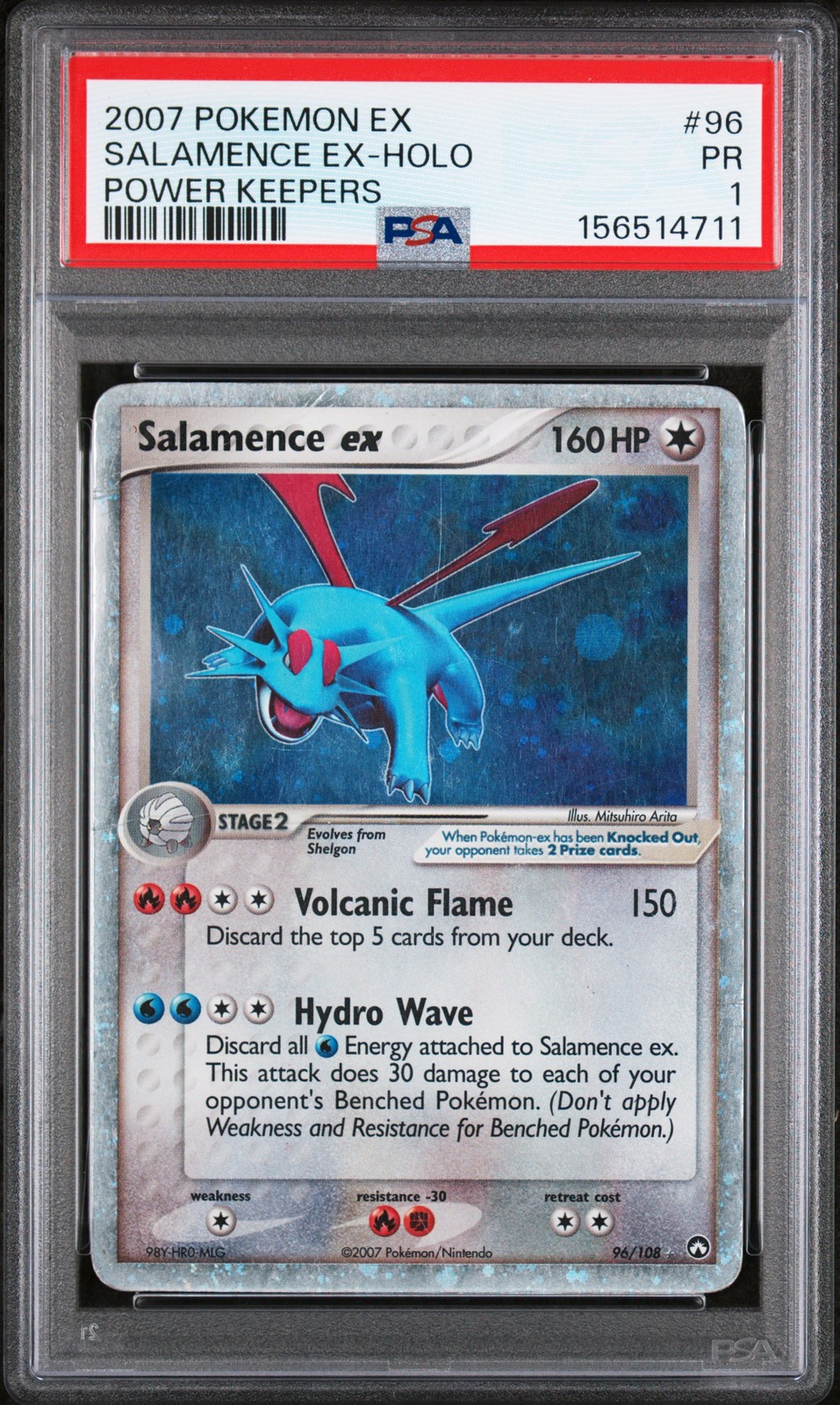 2007 Pokemon EX Power Keepers Salamence EX-Holo 96