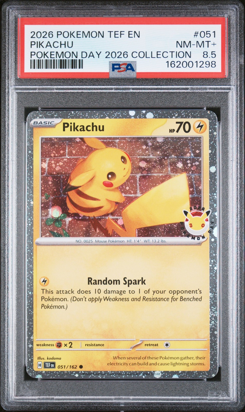 2026 Pokemon Tef EN-Temporal Forces Pikachu Pokemon Day 2026 Collection 051