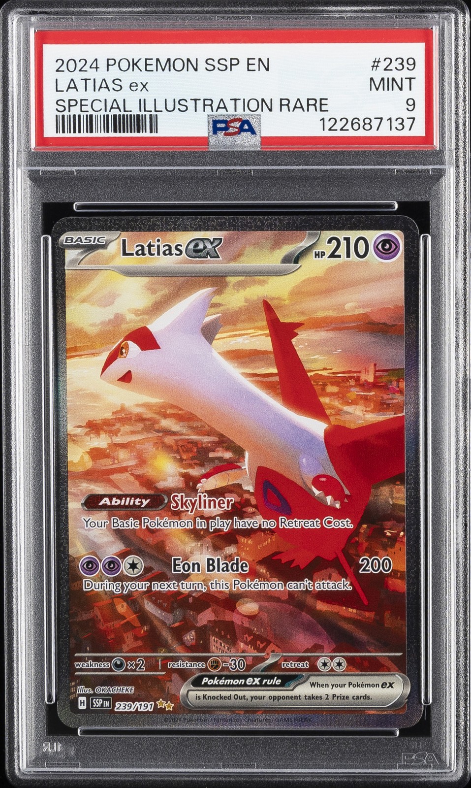2024 Pokemon Ssp EN-Surging Sparks Latias EX Special Illustration Rare 239